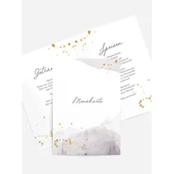 Menükarten Hochzeit selbst gestalten mit Spruch und Fotos im Onlinedesigner bei Meine-Kartenmanufaktur.de