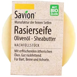 Rasierseife - Olivenöl-Sheabutter rund Nachfüllstück 50g