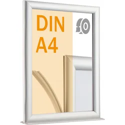 Info Topper aus Aluminium A4 | Hochformat, silber