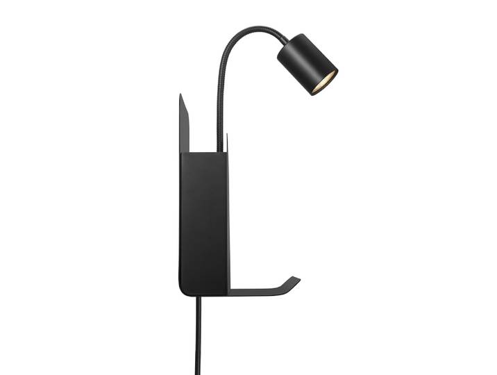Applique et lampe de chevet en fer noir 25x28,2cm