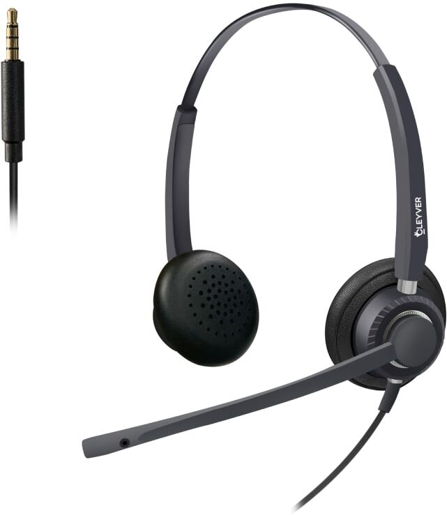 Cleyver HC65 Jack Casque filaire Jack pour tous les softphones