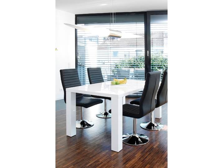 Essgruppe SALESFEVER Luton - Stilvoller Esstisch inkl. Stühle , schwarz, Sitzmöbel-Sets, Essgruppe, bestehend aus 4 Drehstühlen und einem 180 cm breitem Tisch