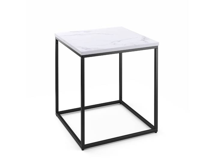 Beistelltisch TYRA 45 x 45 x 50 cm weiss/schwarz