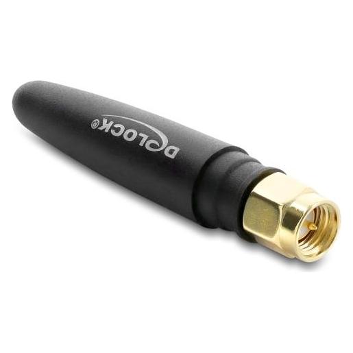 Delock " LTE Antenne SMA Stecker 1,82 dBi omnidirektional starr schwarz" (90694)