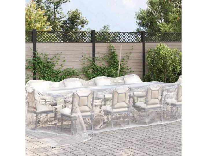 vidaXL Transparente Plane mit Ösen 4x6 m Polyethylen