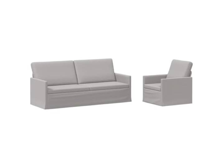 vidaXL Sofa-Set 2 pcs Wolkengrau Stoff