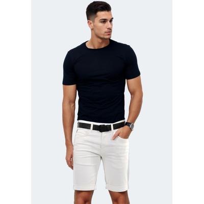 Shorts INDICODE "Inkadeu", Herren, Gr. Größe XXXL - Gr. 3XL, Normalgrößen, weiß, 98% Baumwolle, 2% Elasthan, Hosen Shorts, mit 5-Pocket Design
