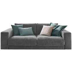 KAWOLA Sofa MADELINE 2-Sitzer Cord grau