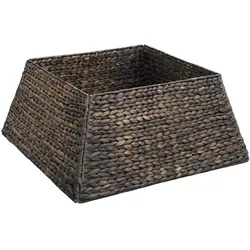 vidaXL Weihnachtsbaumkragen Schwarz 60 x 60 x 28 cm Wasserhyazinthe