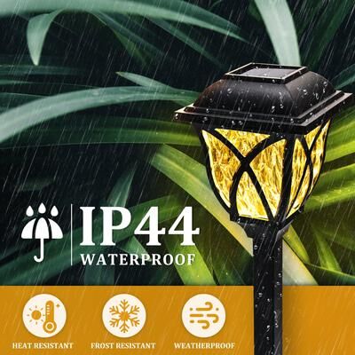 Combo Retail Shop LED Solar Lawn Lights, Waterproof Outdoor Lamp For Garden, Courtyard, Walkway, Villa, And Landscape Decor Lighting warm Light