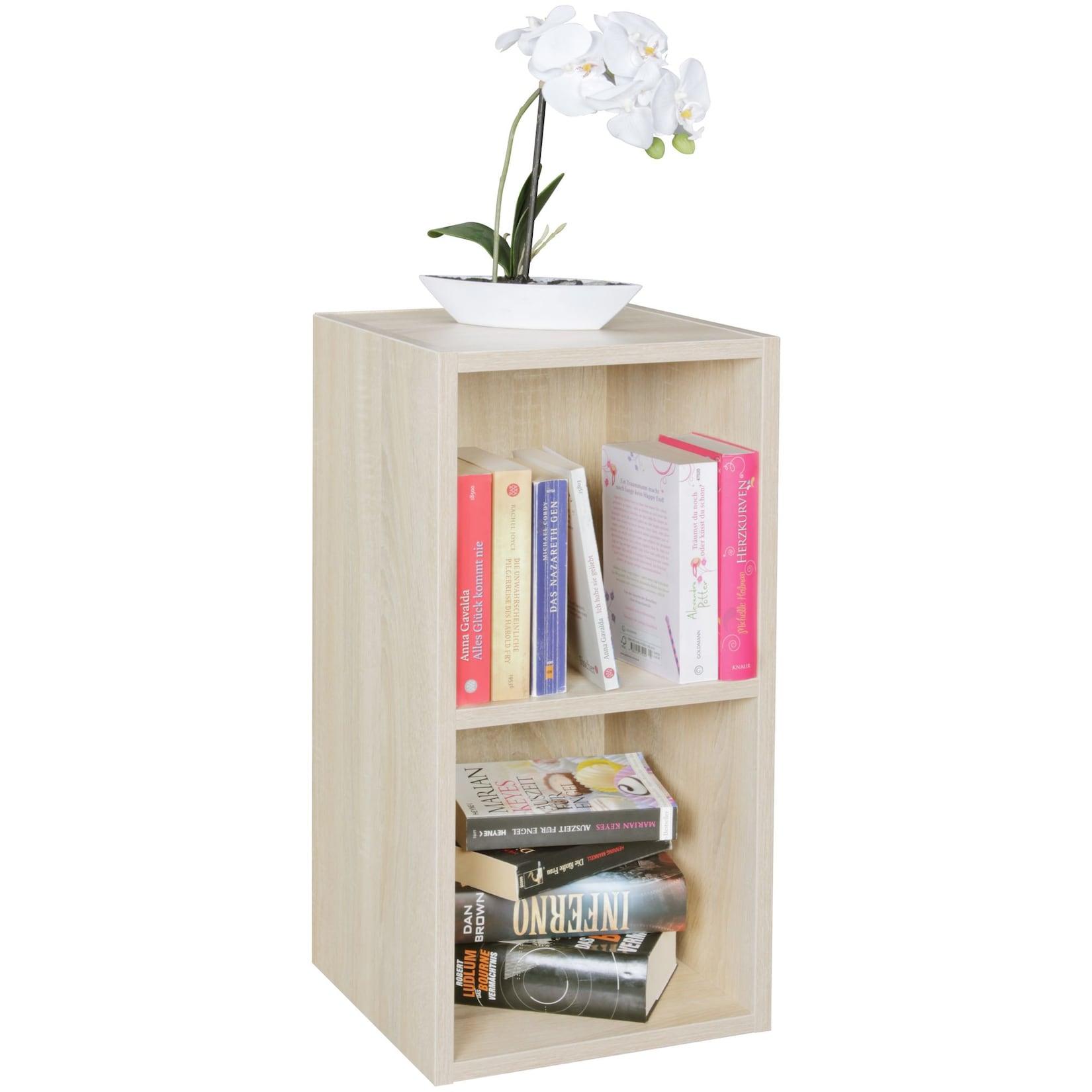 KADIMA DESIGN Standregal CERVINO: 2 Regalfächer, Sonoma Farbton, 30x60x30 cm, Melaminharzbeschichtung