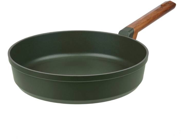Bratpfanne RESTO KITCHENWARE Sadr, Universalpfanne langlebig und spülmaschinenfest , grün, H:6,5cm L:49,5cm Ø:28cm, Pfannen, Bratpfanne, Innere Queenhome-Antihaftbeschichtung für mehr Widerstandsfähigkeit