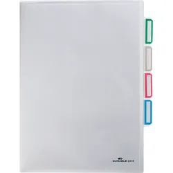 DURABLE 231619 - Sichthüllen, A4, transparent, mit 3-fach Teilung, 5 Stück