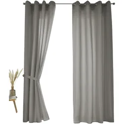 VORHANG 2ER SET BERLIN HxB 225x140cm Hellgrau