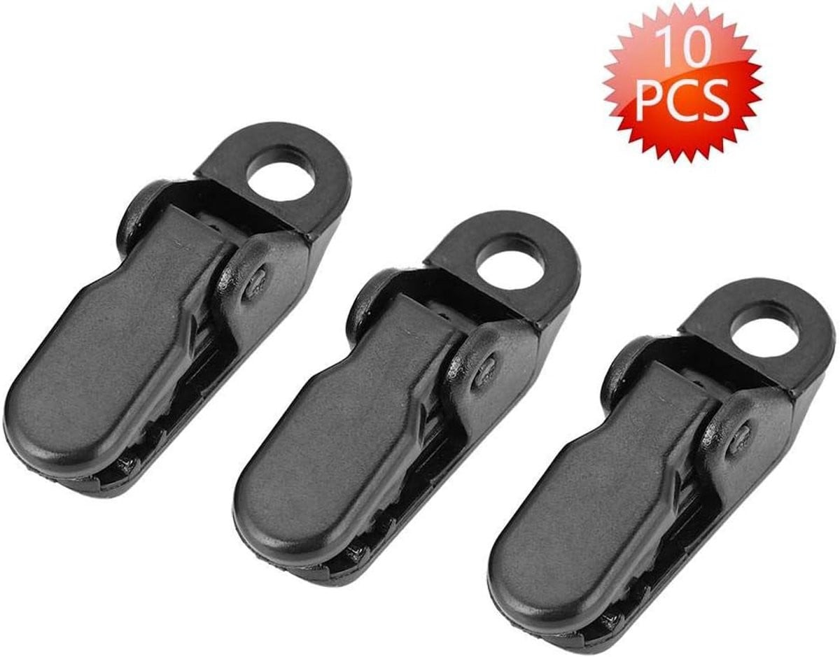 Tarp Clips Zeil Klemmen Zwart - 10 stuks