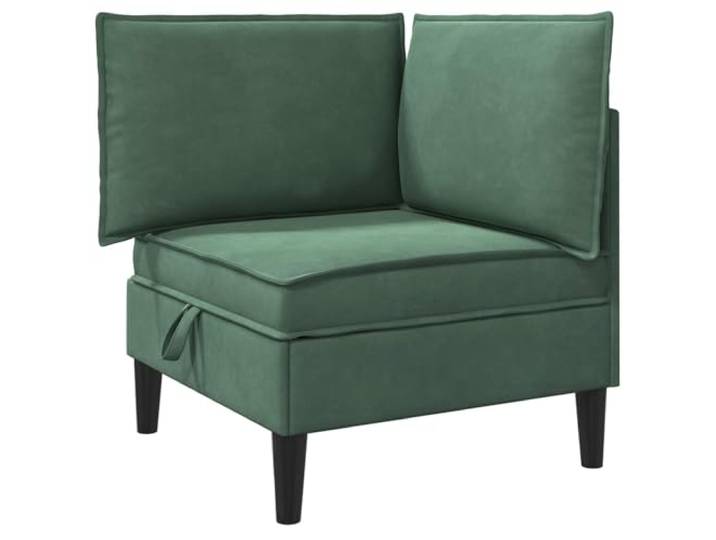 IBUQDDV Sofa mit Stauraum Meergrün Samt Modernes Design,klare Linien,vielseitig,Samt-Finish,Sperrholzrahmen,schaumgefüllte Kissen,abnehmbar,Klappenverschluss