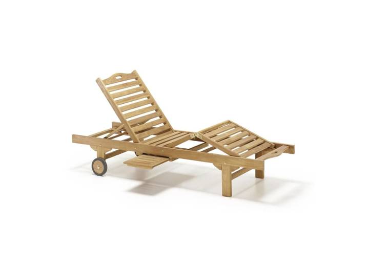 Transat en bois naturel