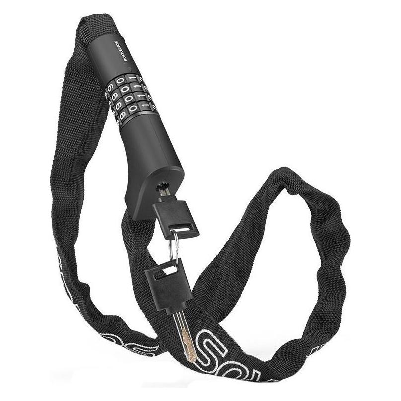 Rockbros 3230002001 Fahrradschloss mit Zahlenkombination und Schlüssel - Schwarz (95 cm) (1701423730)