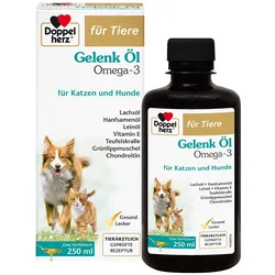 DOPPELHERZ für Tiere Gelenk Öl f.Hunde/Katzen 250 ml