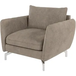 SESSEL Elou Dunkelbeige Microfaser