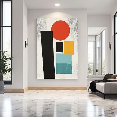 handgemaltes modernes Poster abstraktes Poster farbenfrohe Kunst farbenfrohe Formen Poster Büro Gemälde Komposition abstraktes Gemälde minimalistisches Poster