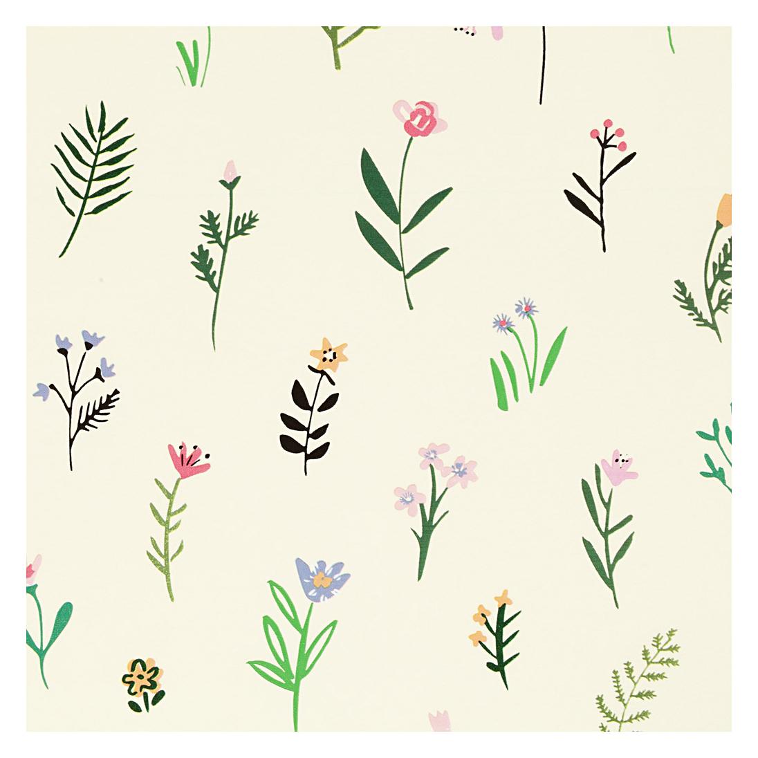 Creativ Company Geschenkpapier Flora 35 cm x 100 m, Beige (1x) (556432)