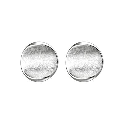 Paar Ohrstecker JOBO, silber (silber 925), Ohrringe, Damen, Silber 925 (Sterlingsilber), 925 Silber eismatt