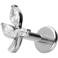 Titan Labret mit Innengewinde KRISTALLZWEIG