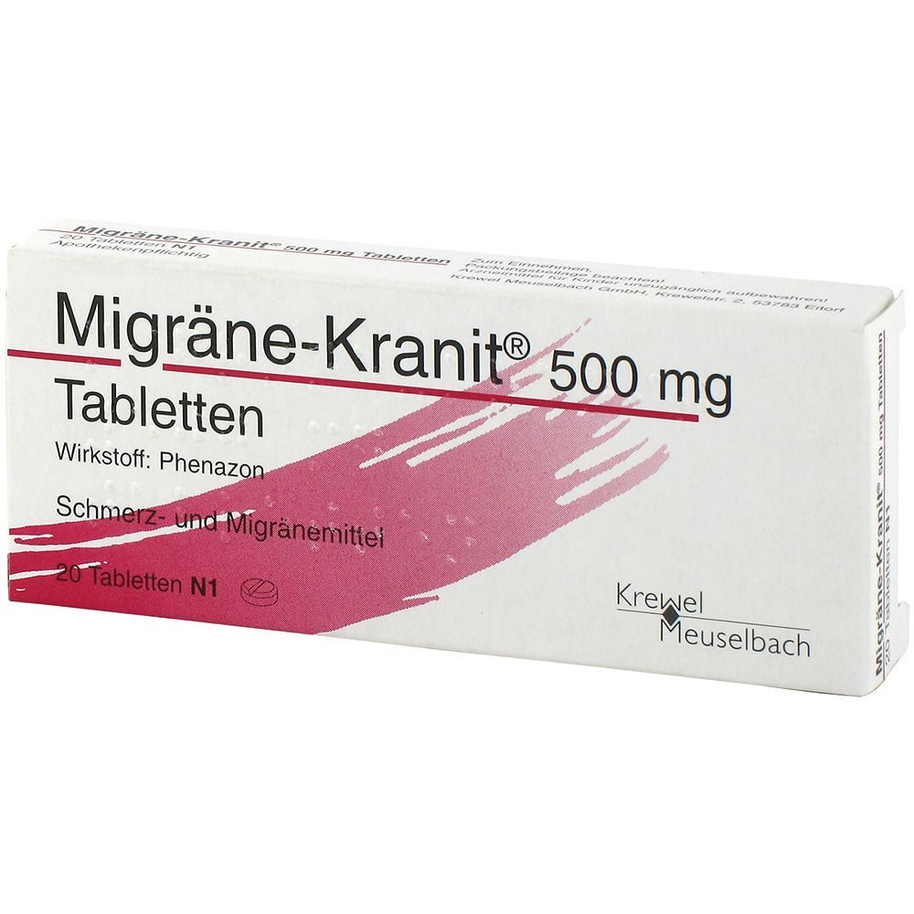 Migräne Kranit 500 mg Tabletten 20 St