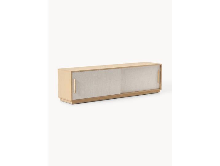 Meuble TV en bois avec façade rembourrée Wisp