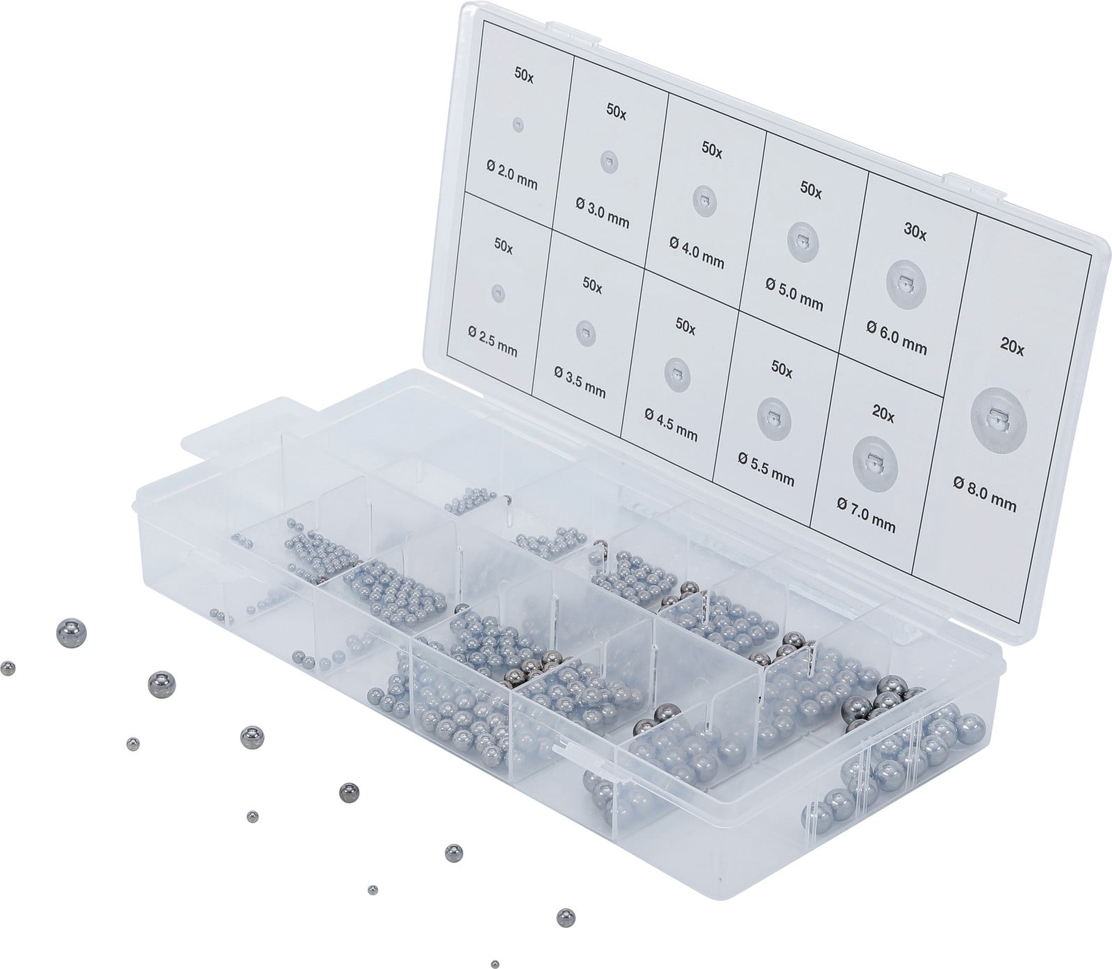 BGS technic Assortiment stalen kogels, 286 gram