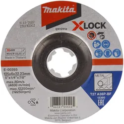 makita Schruppscheibe 125x6mm  X-Lock E-00393