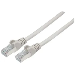 Intellinet Premium Netzwerkkabel, Cat6a, S/FTP, 100% Kupfer, Cat6a-zertifiziert, LS0H, RJ45-Stecker/RJ45-Stecker, 10,0 m, grau