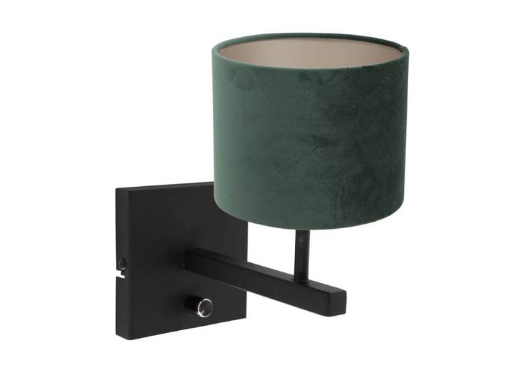 Schemerlamp Stanger met groen velours Steinhauer - 8174ZW