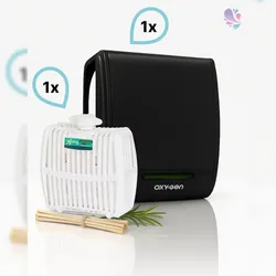 Blanc HYGIENIC SET: Duftspender mit 100 % reinem Duftöl – gleichbleibender Raumduft bis 90T, Duft: Spring
