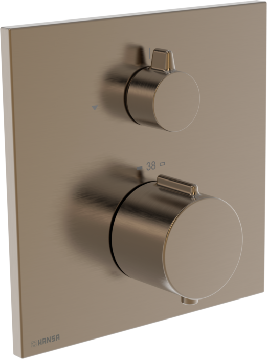 HANSAEASYTHERM 8113 Thermostat 8113926281 Fertigmontageset,  Sichtteil für einen Abgang, eckig Bronze