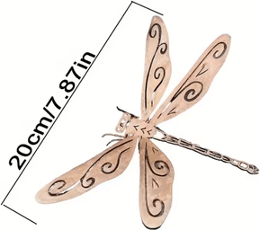 Inspire Curations Rustic Metal Dragonfly Garden Wall Art For Fence And Outdoor Decor 1pc
