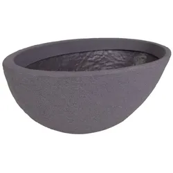 Ovaler Pflanztopf Stone 70x40cm Grau Grau