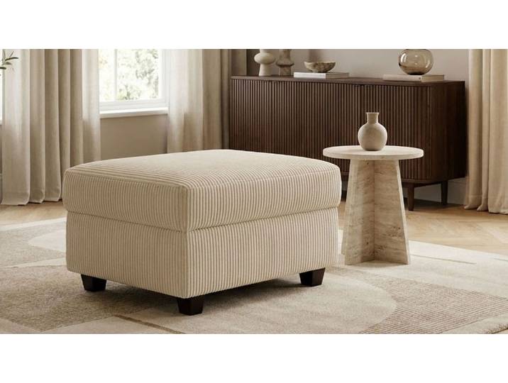 Hocker GOODPRODUCT Faxe , creme, B:67cm H:42cm T:52cm, 90% Polyester, 10% Nylon, Hocker, Hocker, Polsterhocker passend zum Sofa, Breite 67 cm, individuell kombinieren