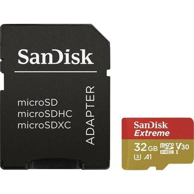 SanDisk Extreme® Action Cam microSDHC-Karte 32 GB Class 10, UHS-I, UHS-Class 3, v30 Video Speed Class inkl. SD-Adapter, A1-Leistungsstandard
