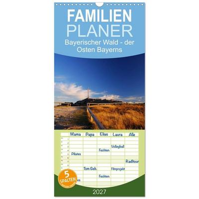 Familienplaner 2027 - Bayerischer Wald - der Osten Bayerns mit 5 Spalten (Wandkalender, 21 x 45 cm) CALVENDO