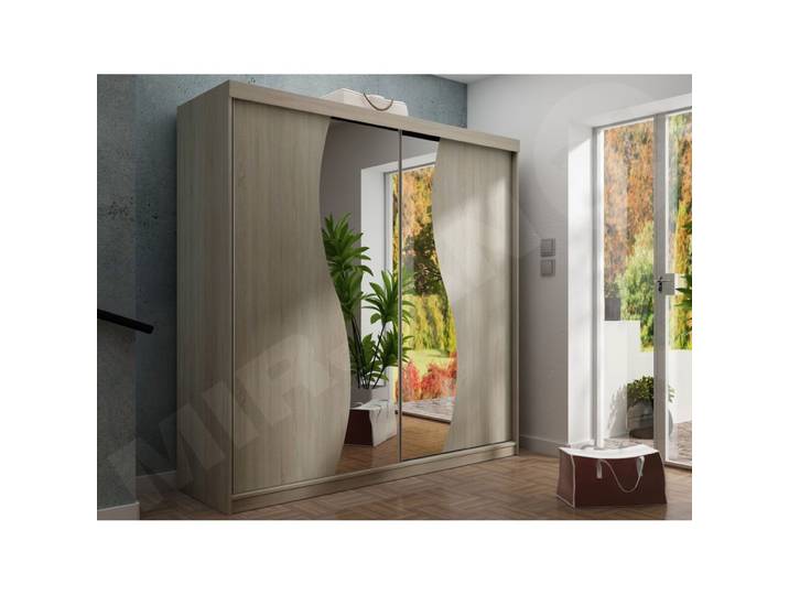 Schwebetuerenschrank mit Spiegel Sahara 8/200