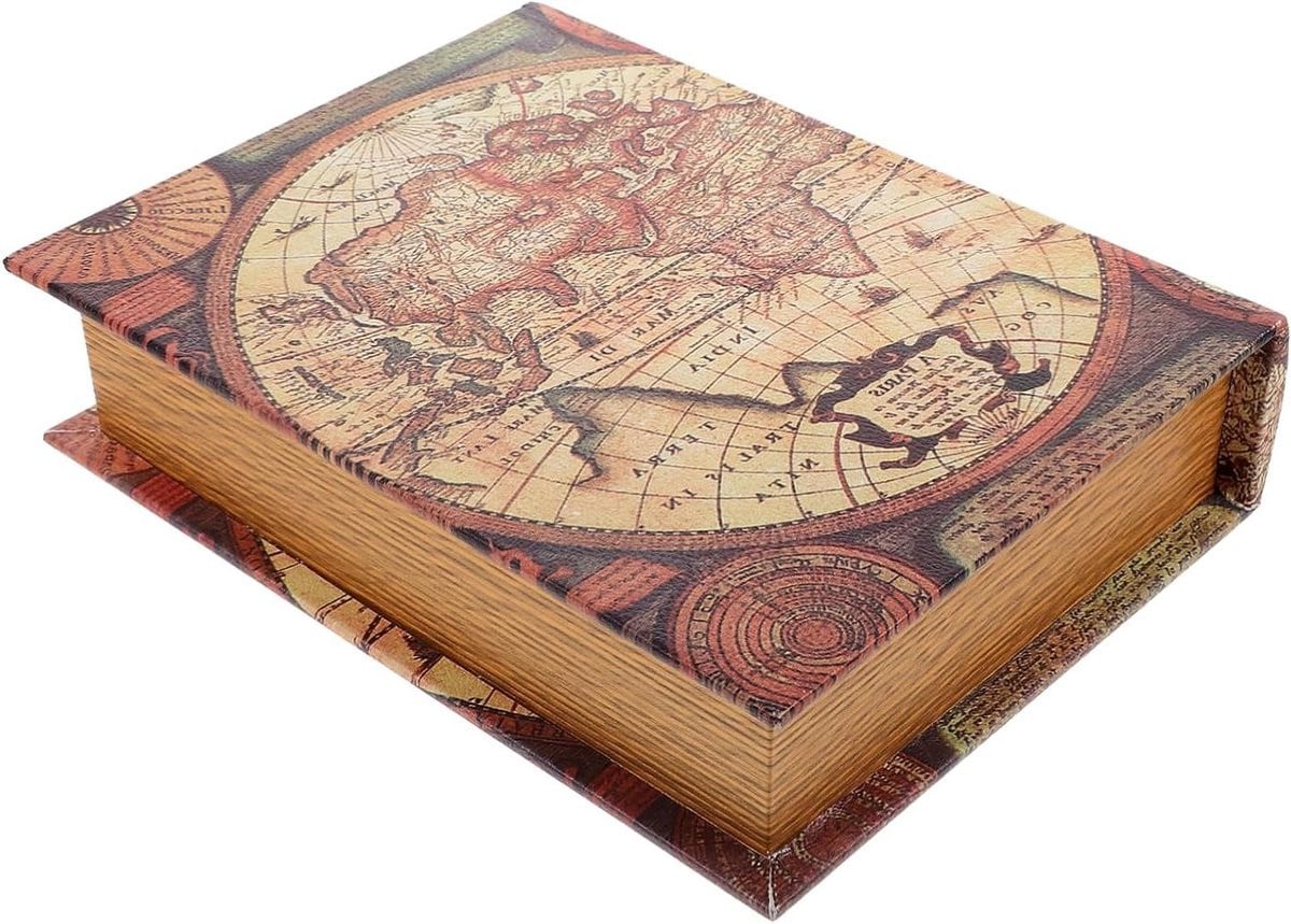 Decoratief Nep Boek Opbergdoos in Vintage Stijl - B/D/H: 24 x 18 x 5,6 cm