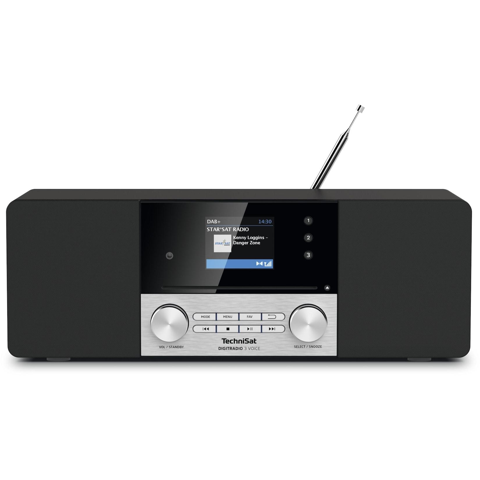 TechniSat DIGITRADIO 3 VOICE DAB+/UKW/CD-Radio mit Sprachsteuerung