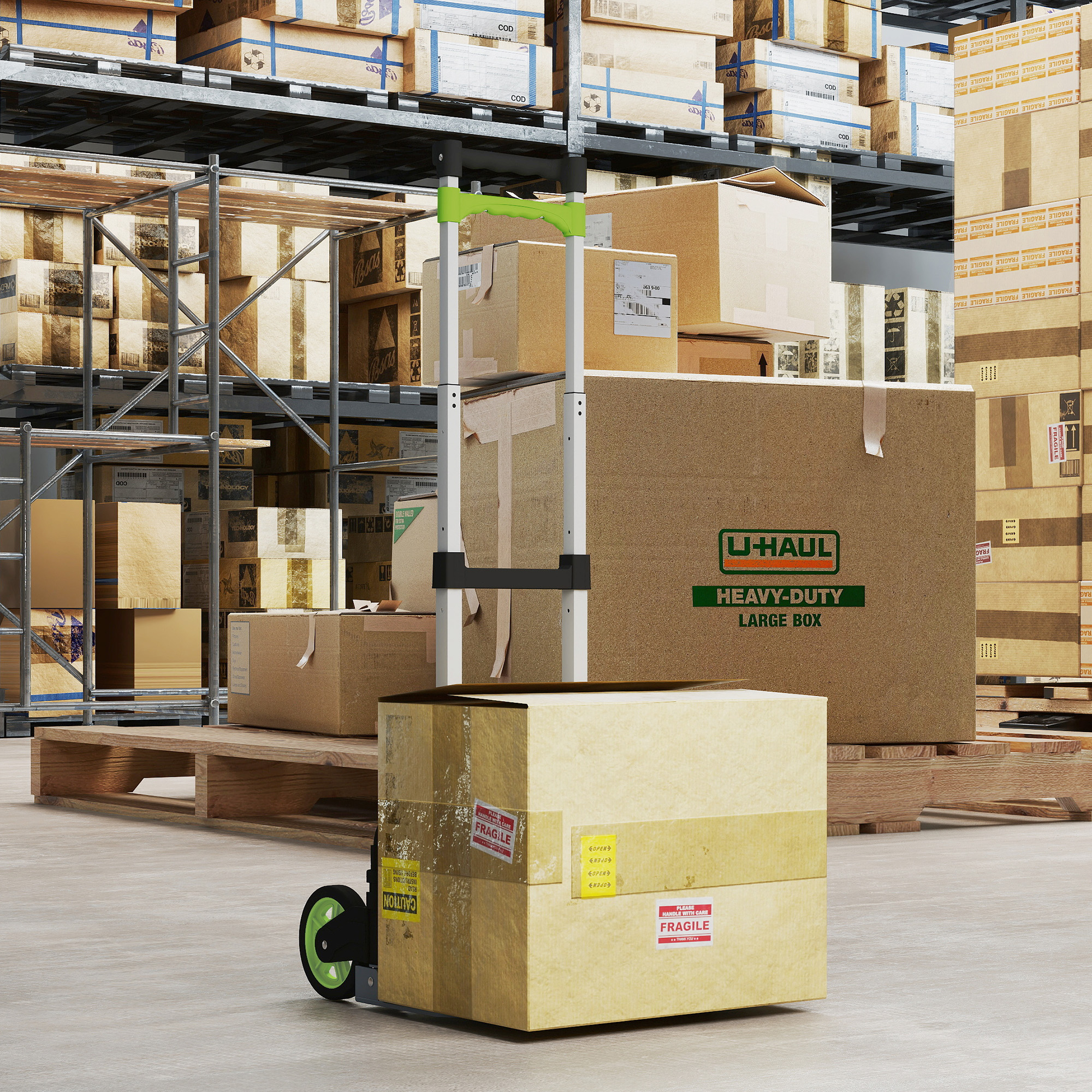 Homcom Carrello Portapacchi Pieghevole Capacità 70 kg con Maniglia Telescopica in Alluminio, Argento   Aosom Italy