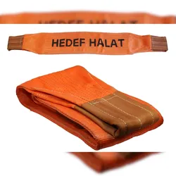 Hedef 10 Tonnen Tragfähigkeit 10m Länge Hebegurt Rundschlinge Hebeband Polyster + Endschlaufen Kran Orange