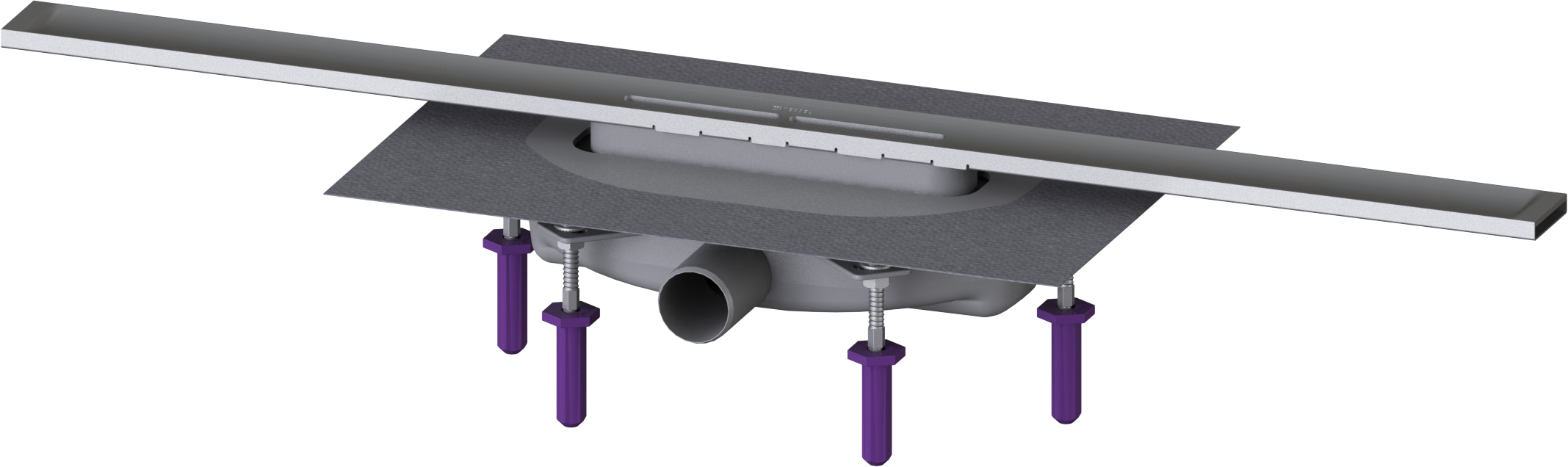 Kessel douche 45300.08 800 mm, Inox brossé, Megastop