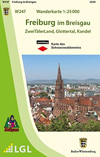 LGL - W247 Wanderkarte 1:25 000 Freiburg im Breisgau: ZweiTälerLand, Glottertal, Kandel - Preis vom 09.10.2026 07:28:09 h