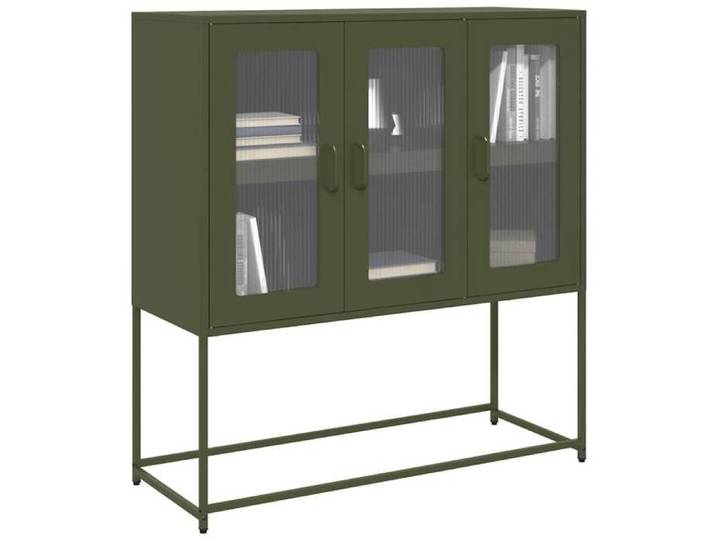 UU NEW*Buffet bas armoire commode - Buffet vert olive 100 5x39x107 cm acier laminé à froid CHY5327783