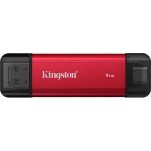 Kingston Festplatte Dual Portable SSD, SPSD/1TB, extern, USB 3.1 / USB-C 3.1, rot, 1TB